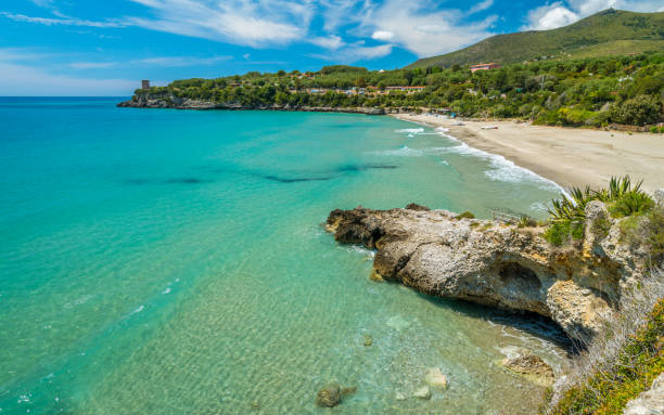 Amazing mediterranean landscape at Marina di Camerota, Cilento, Campania, southern Italy.